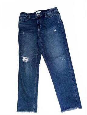 Lane Bryant Distressed Blue Denim Jeans Size 14